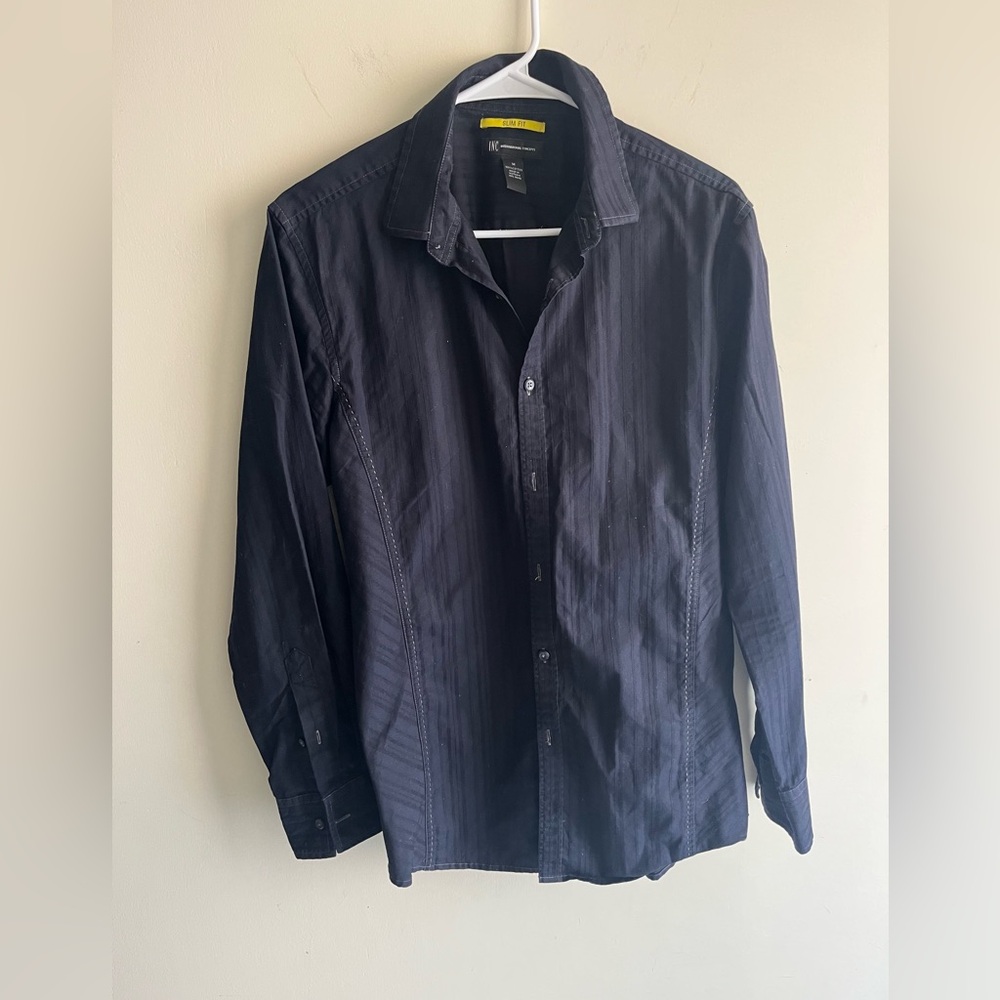 Black Long Sleeve Button-Up Shirt
